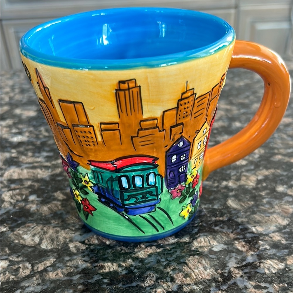 SNCO SAN FRANCISCO  GOLDEN GATE HAND PAINTED 16 OZ MUG